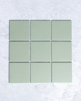 Bridges Army Green Unglazed Full Body Porcelain Square Mosaic Tile 97x97mm