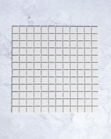 Bridges Mini Unglazed Ivory Square Mosaic Tile 23x23mm
