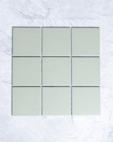 Bridges Mint Green Unglazed Full Body Porcelain Square Mosaic Tile 97x97mm 2