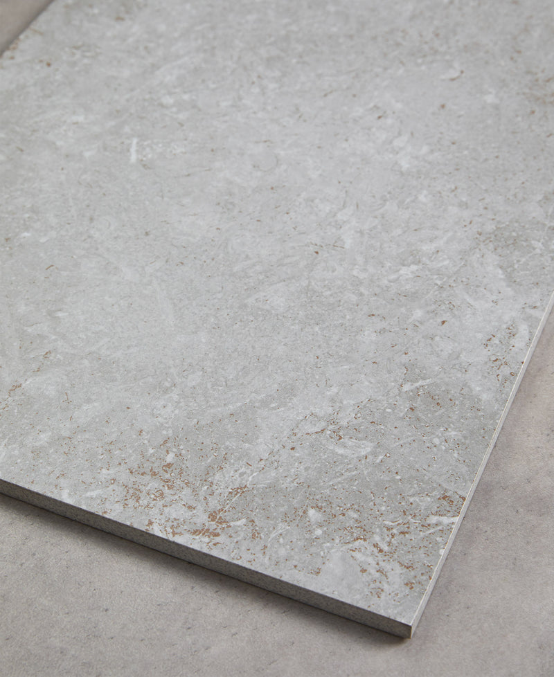 Cotswold Grey Limestone Look Matt Porcelain Tile 300x600mm Kazoku Tiles