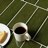 Dento Brick Oribe Green Japanese Gloss Porcelain Tile 91x242mm