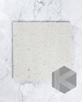 Hatsu Square White Hand Glazed Japanese Mosaic Tile