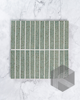 Hatsuborder Aqua Hand Glazed Japanese Mosaic Tile