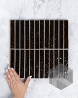 Hatsuborder Espresso Burgundy Hand Glazed Japanese Mosaic Tile