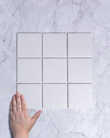 Bridges Ivory Unglazed Full Body Porcelain Square Mosaic Tile 97 x 97mm