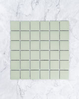 Bridges Mint Green Unglazed Full Body Porcelain Square Mosaic Tile 48 x 48mm