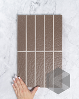 Sabi Coffee Matt Glazed Porcelain Mosaic 45x195mm