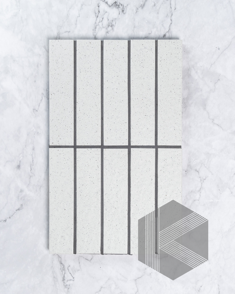 Sabi White Matt Glazed Porcelain Mosaic 45x195mm