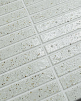 Hatsuborder White Hand Glazed Japanese Mosaic Tile