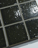Hatsu Square Oribe Green Hand Glazed Japanese Mosaic Tile